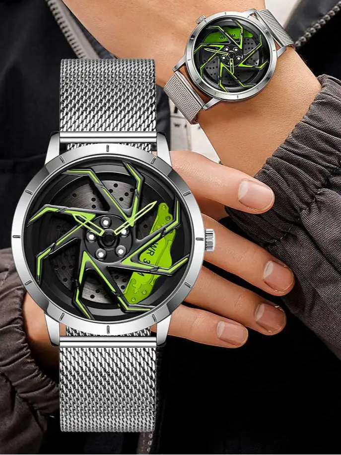 Fashion Popular Car Rim Men Watch Comfy Belt