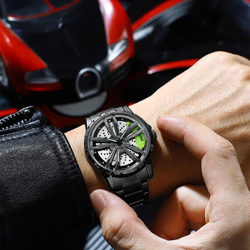 Men Watch Wheel Hub Motorcycle